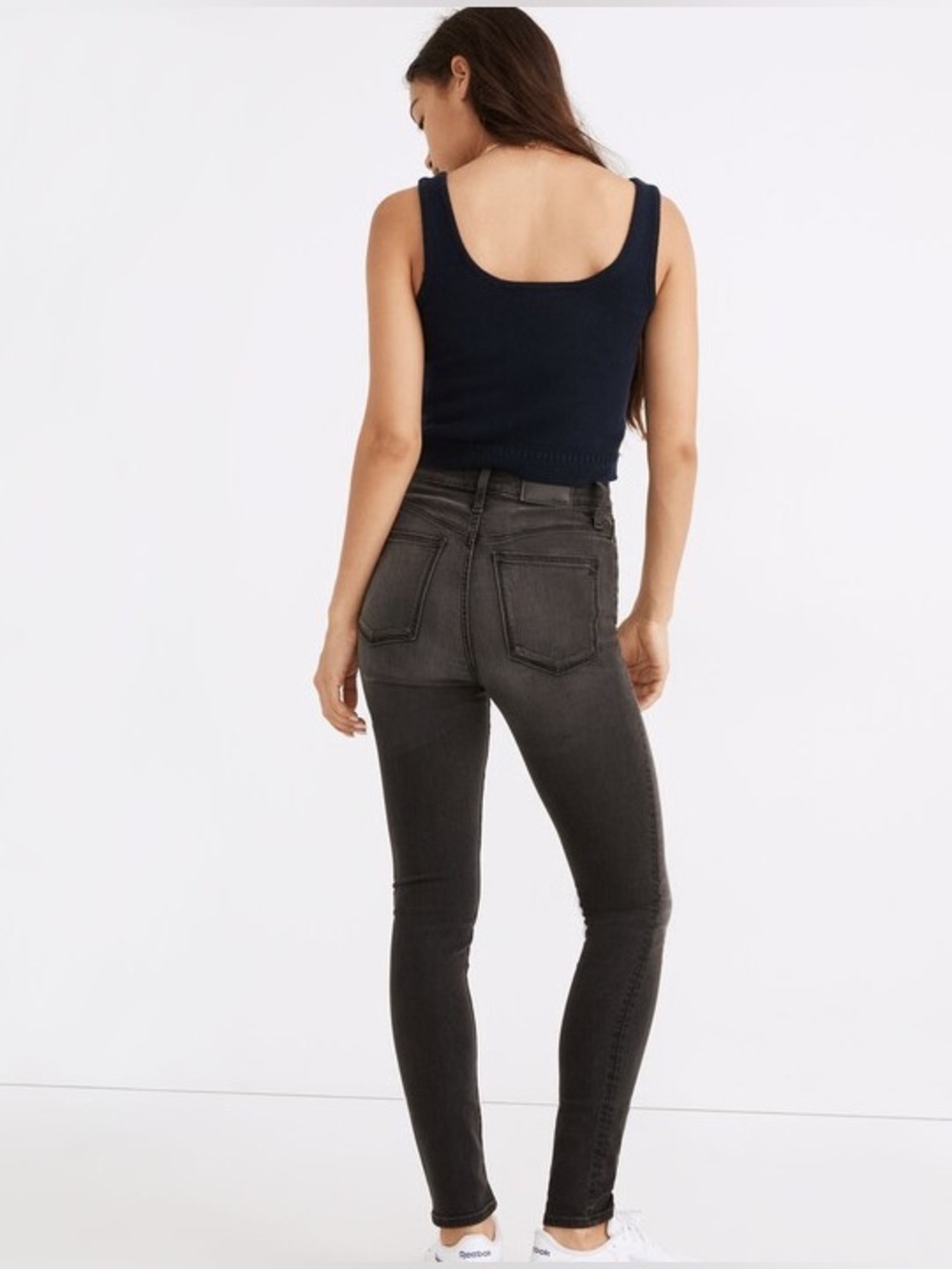 Madewell Curvy Roadtripper Supersoft High-Rise Black Skinny Jeans Size 28 Womens